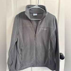 Columbia Charcoal Full Zip Fleece Jacket-Medium, Men or Women